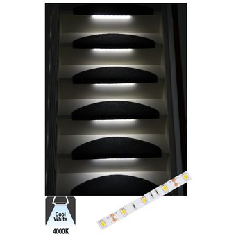 Complete Set LED Trapverlichting - 30CM - 60 Leds/M - 4000K Neutraal Wit