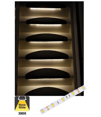 Complete Set LED Trapverlichting - 50CM - 60 Leds/M - 3000K Warm Wit