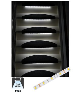 Complete Set LED Trapverlichting - 50CM - 60 Leds/M - 4000K Neutraal Wit