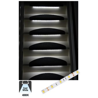 Complete Set LED Trapverlichting - 50CM - 60 Leds/M - 4000K Neutraal Wit