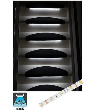 Complete Set LED Trapverlichting - 50CM - 60 Leds/M - 6000K Daglicht Wit