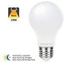 E27 8w Led Bollamp, 2700K, Dag/Nacht Sensor, 2 Jaar garantie