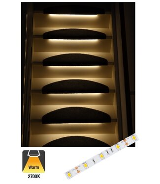 Complete Set LED Trapverlichting - 50CM - 60 Leds/M - 2700K Extra Warm Wit
