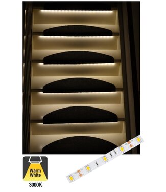 Complete Set LED Trapverlichting - 70CM - 60 Leds/M - 3000K Warm Wit