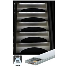 Complete Set LED Trapverlichting - Met Alu Profiel - 70CM - 60 Leds/M - 4000K Neutraal Wit