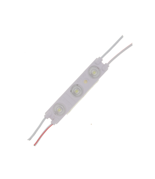 LED Module 3x 2835SMD, 0,72w, 62 Lumen , IP65, 12v, 2 Jaar Garantie