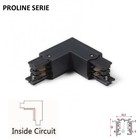 Proline Serie - 3 Fase Rail 4 Wire L-Hoekverbinding - BINNENLIJN - Zwart