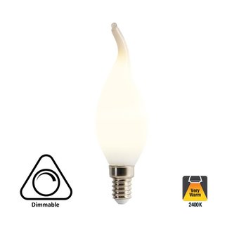 E14 Filament Kaarslamp met Tip, 3w, Milky, 250 Lumen, Dimbaar, 2350K Extra Warm Wit, 2 Jaar Garantie