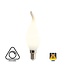 E14 Filament Kaarslamp met Tip, 3w, Milky, 250 Lumen, Dimbaar, 2350K Extra Warm Wit, 2 Jaar Garantie