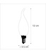 E14 Filament Kaarslamp met Tip, 3w, Milky, 250 Lumen, Dimbaar, 2350K Extra Warm Wit, 2 Jaar Garantie