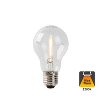 E27  Filament Lamp A60, 1w, 80 Lumen, 2200K Flame, 2 Jaar Garantie