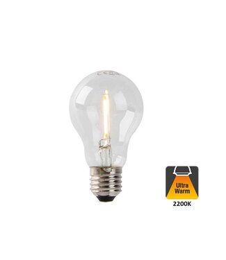 E27  Filament Lamp A60, 1w, 80 Lumen, 2200K Flame, 2 Jaar Garantie