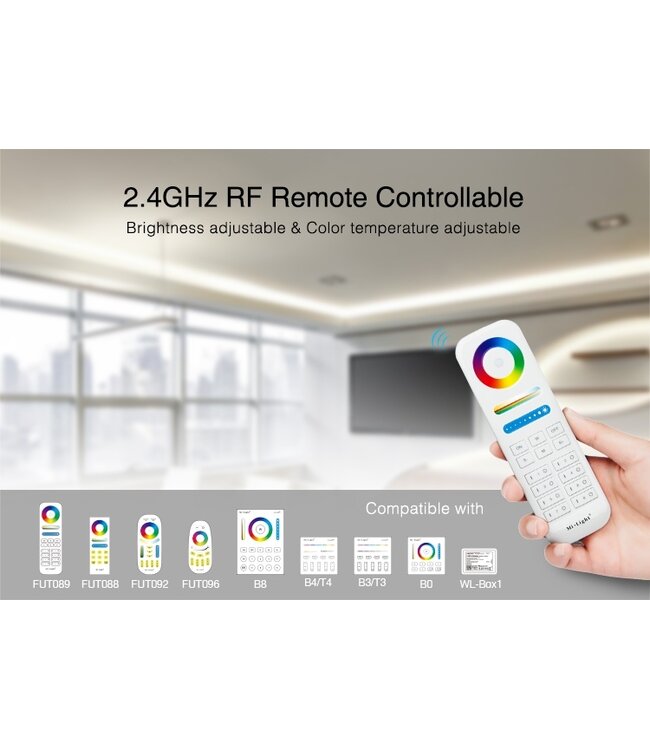 MiBoxer RGB / RGB+W / RGB+CCT Controller - 2.4 Ghz - FUT037S+