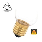 E27 2w Bol Lamp, 75 Lumen, Transparante Kap, 2000K Flame - Dimbaar