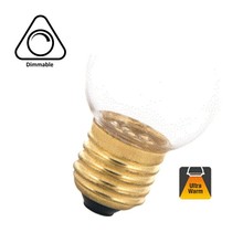 E27 2w Bol Lamp, 110 Lumen, Transparante Kap, 2000K Flame - Dimbaar