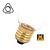 E27 2w Bol Lamp, 110 Lumen, Transparante Kap, 2000K Flame - Dimbaar