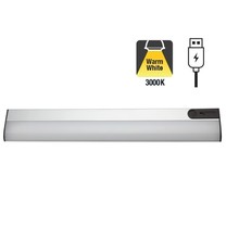 Reserveer: Sensorlux LED Kastverlichting - 350mm - 150 lm- 3000K Warm Wit - IR Hand Sensor - Dimbaar - USB 5v Batterij Oplaadbaar