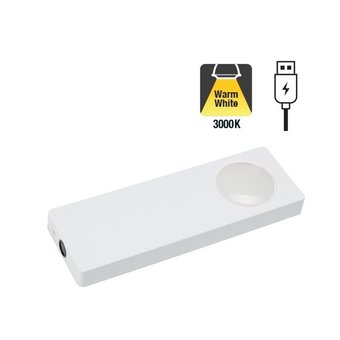 Sensorlux LED Kastverlichting - 180mm - 80 lm- 3000K Warm Wit - IR Hand/Door Sensor - Dimbaar - USB 5v Batterij Oplaadbaar