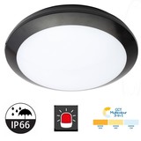 Led Plafonnière Zwart 16w, 1440 Lumen, Color Switch (3000/4000/6000K), Met noodaccu, IP66, IK10, 3 Jaar Garantie