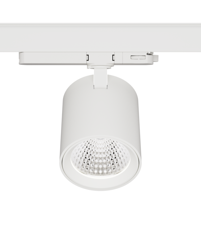 UITVERKOOP: 3 Fase LED Rail Spot met Wattage switch: 13-36W, 4000K Neutraal Wit, 1250 tot 3600 lumen, CRI>90, Witte Behuizing