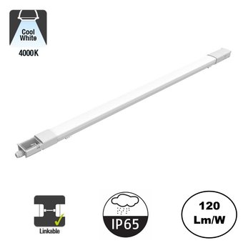 ECO Led Tri Proof 153cm, 45w, 5400 Lumen, Koppelbaar, IP65, 2 jaar garantie