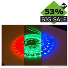 UITVERKOOP - Led Strip ROL 5 Meter 5050SMD, 12w/m, 72 led/m, 900Lm/m, RGB+3000K, 24v, IP33, 12mm