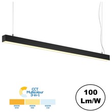 Led Linear Lamp 120cm, 30w, 3000 Lumen (100lm/w), Color Switch (3000/4000/6000K), Zwartkleurige Behuizing, 3 Jaar Garantie