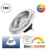 G53 AR111, 9w, 520 Lumen, 12V Ac/Dc,  Dim To Warm (2700K>1800K), 25°, CRI90, Dimbaar, 3 Jaar Garantie