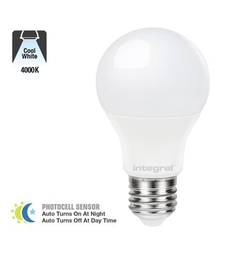 E27 4,8w Led Bollamp, 4000K, Dag/Nacht Sensor, 2 Jaar garantie