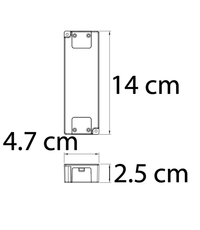 LED Transformator 33 Watt - 12Vdc  T.b.v. Keuken / Kastverlichting