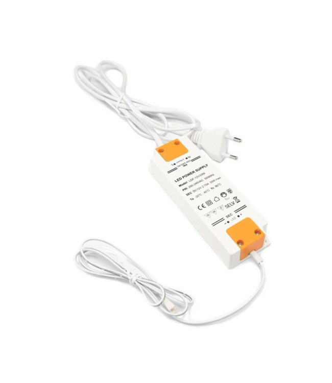 LED Transformator 33 Watt - 12Vdc  T.b.v. Keuken / Kastverlichting