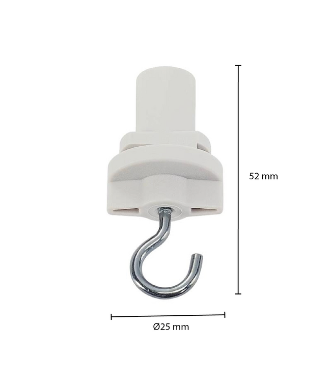 Rail Haak voor Hanglamp - Wit
