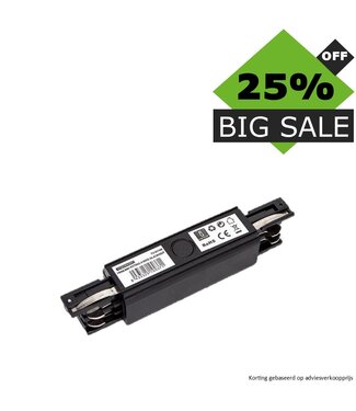 UITVERKOOP - AS Serie- 3 Fase Rail Midden Aansluitblok - Zwart