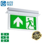 Auto-Test Inbouw LED Noodverlichtingsarmatuur 2w, 180 Lumen, Wit, IP20, Met Pijlaanduiding, 5 Jaar Garantie