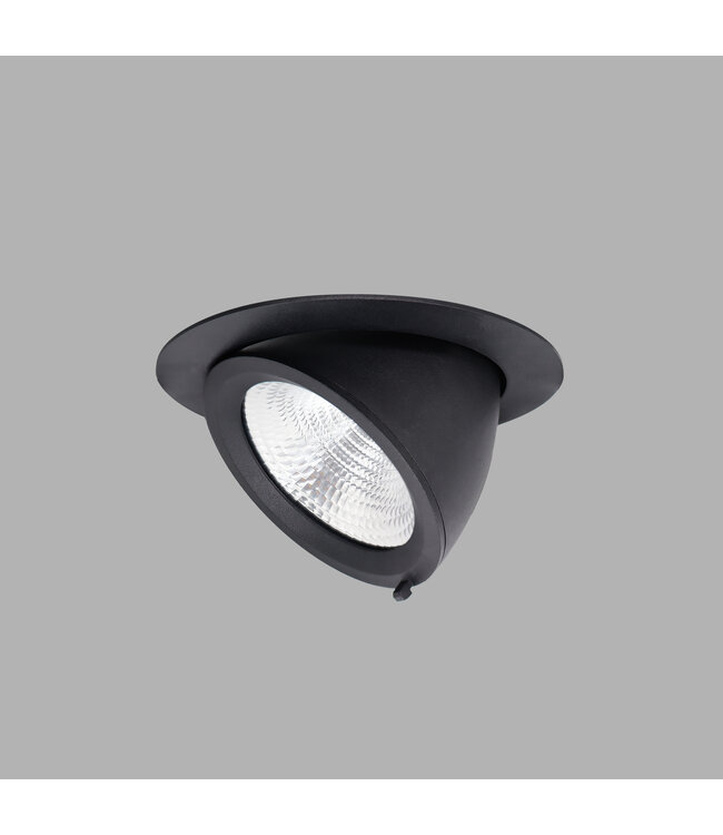 LED Banaanspot 28-44w,  2700-4000 lm, Flikkervrije KGP Driver, Gatmaat 175mm, CRI90, Zwart, 5 Jaar Garantie