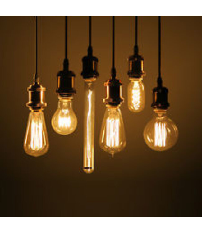 UITVERKOOP: E27 Led Lamp 4w, A60, 2400K Flame, 270 Lumen, Dimbaar, Amber Glas