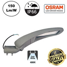 Reserveer: Premium Led Straatverlichting 60w, 9000 Lm (150lm/w), 4000K Neutraal Wit, Osram LED Driver, IP66, IK10, 3 Jaar Garantie
