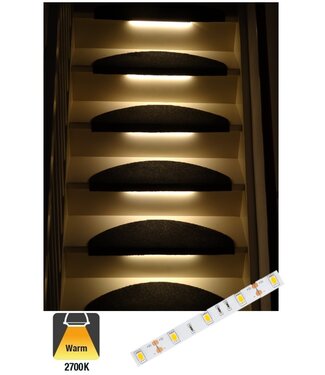 Complete Set LED Trapverlichting - 20CM - 60 Leds/M - 2700K Extra Warm Wit