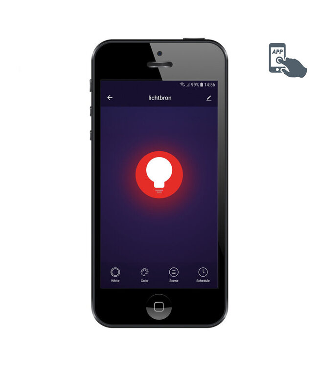 Smart WiFi GU10 LED Spot 4,9w, RGB+CCT (2700K-6500K), 350 Lumen, Werkt via Tuya App / Google Assistant / Amazon Alexa, 2 Jaar Garantie