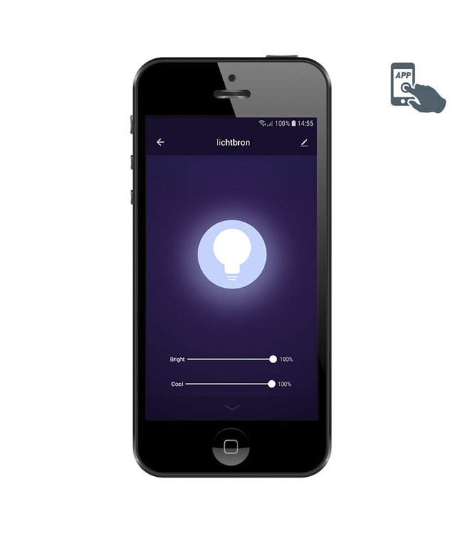 Smart WiFi GU10 LED Spot 4,9w, RGB+CCT (2700K-6500K), 350 Lumen, Werkt via Tuya App / Google Assistant / Amazon Alexa, 2 Jaar Garantie