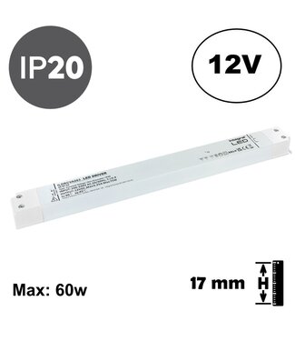 UITVERKOOP: LONG AND SLIM - Led Strip voeding 12V/75W/6,25A, Max: 60w