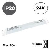 UITVERKOOP: LONG AND SLIM - Led Strip voeding 24V/100W/4,17A, Max: 80w
