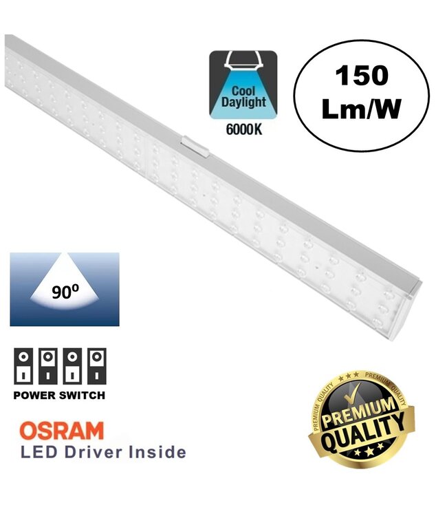 Universele Trunk LED Lichtlijn 150cm | Wattage Switch 32-56 Watt | 90 Graden lichthoek | 5 Jaar Garantie