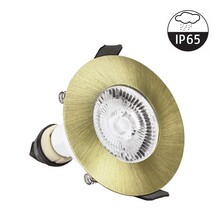 Led Spot Armatuur Antiek Brons / Messing , IP65 waterbestendig, Gatmaat 70mm, Incl. GU10 Fitting