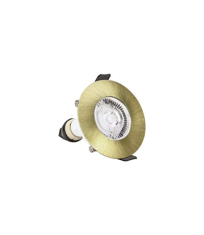 Led Spot Armatuur Antiek Brons / Messing , IP65 waterbestendig, Gatmaat 70mm, Incl. GU10 Fitting