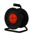 Kabelhaspel 25 meter + 4x Schuko| 16A | 220-240VAC | Zwart/Rood
