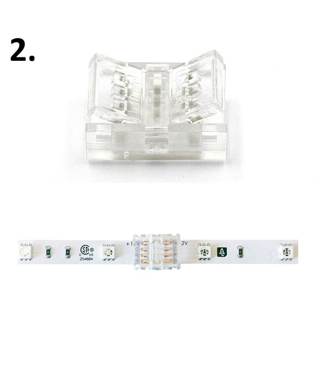 A-Serie Led Strip Connector RGB Led Strips 10MM  (Zonder solderen) | Geschikt voor IP20 en IP65 LED Strips