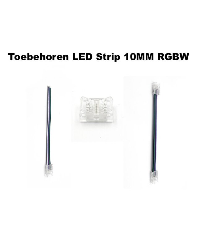 A-Serie Led Strip Connector RGBW Led Strips 10MM  (Zonder solderen) | Geschikt voor IP20 en IP65 LED Strips