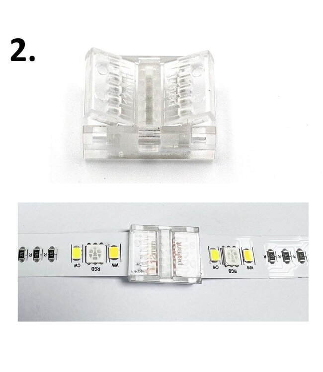 A-Serie Led Strip Connector RGBCCT Led Strips 12MM  (Zonder solderen) | Geschikt voor IP20 en IP65 LED Strips
