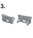 Accessoires t.b.v. Standaard Led Strip Profiel Norman | Grijs